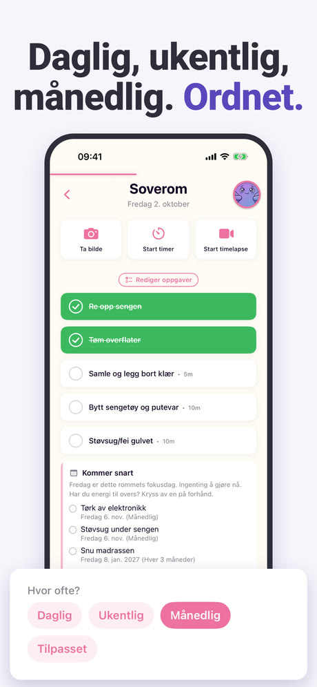 Skjermbilde 3 av ADHD Cleaning Planner